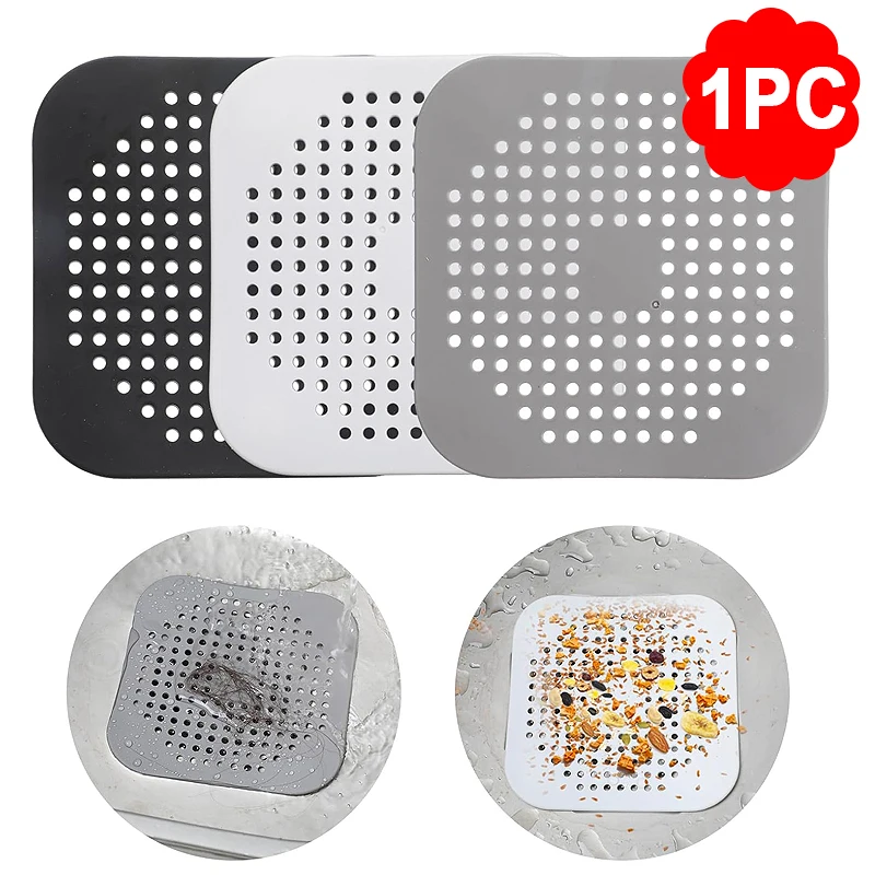 

1PC Anti Clogging Silicone Floor Drain Cover for Sink, Bathroom Drainage Outlet, Hair Anti Clogging Filter, Kitchen Accessories