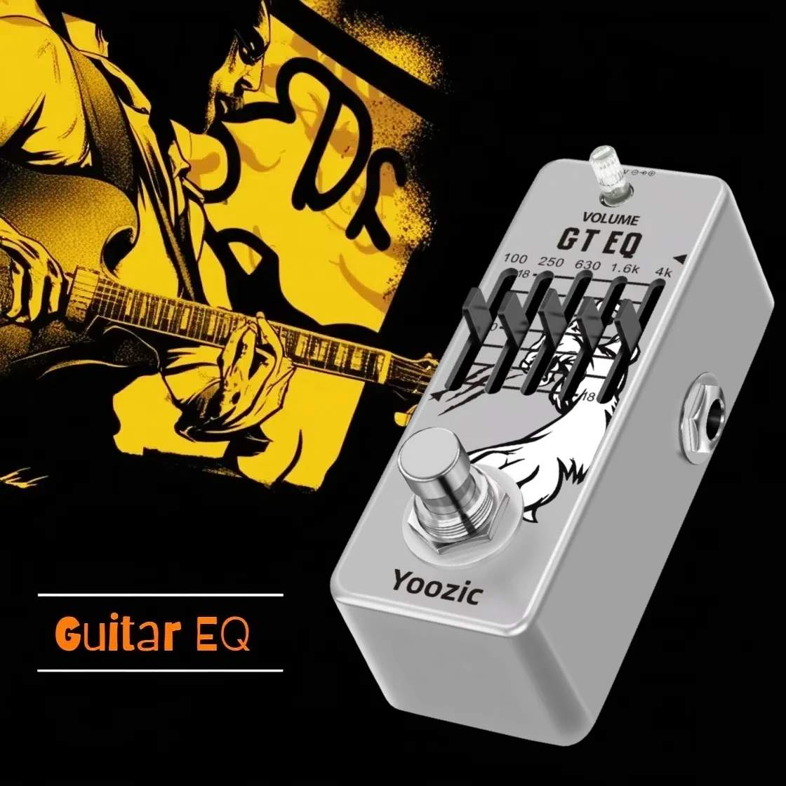 

YOOZIC Guitar Pedal Equalizer 5-Band Graphic Parametric EQ Effect Pedals ± 18dB Frequency Compact Mini Guitar Effector