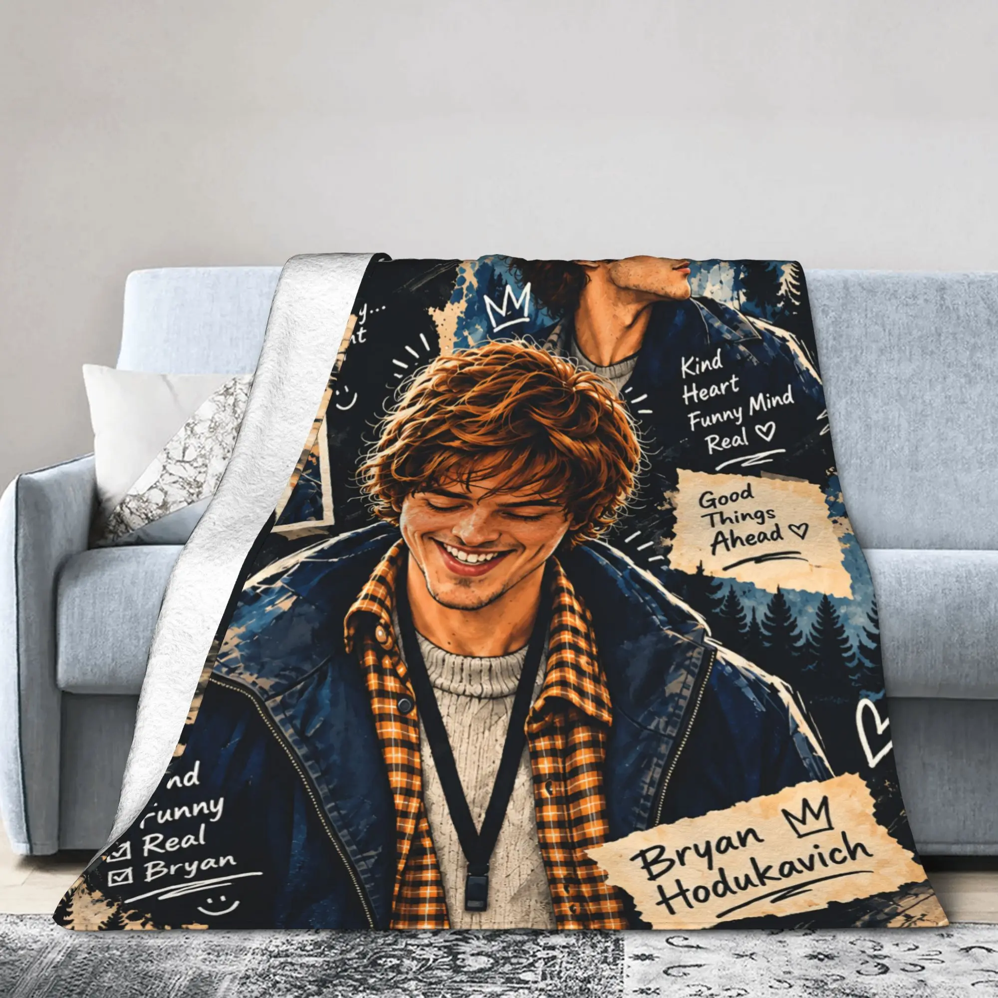 Bryan Hodukavich Game Flannel Throw Blanket R-Residents Horror Movie Blankets for Sofa Couch Ultra-Soft Bedroom Quilt