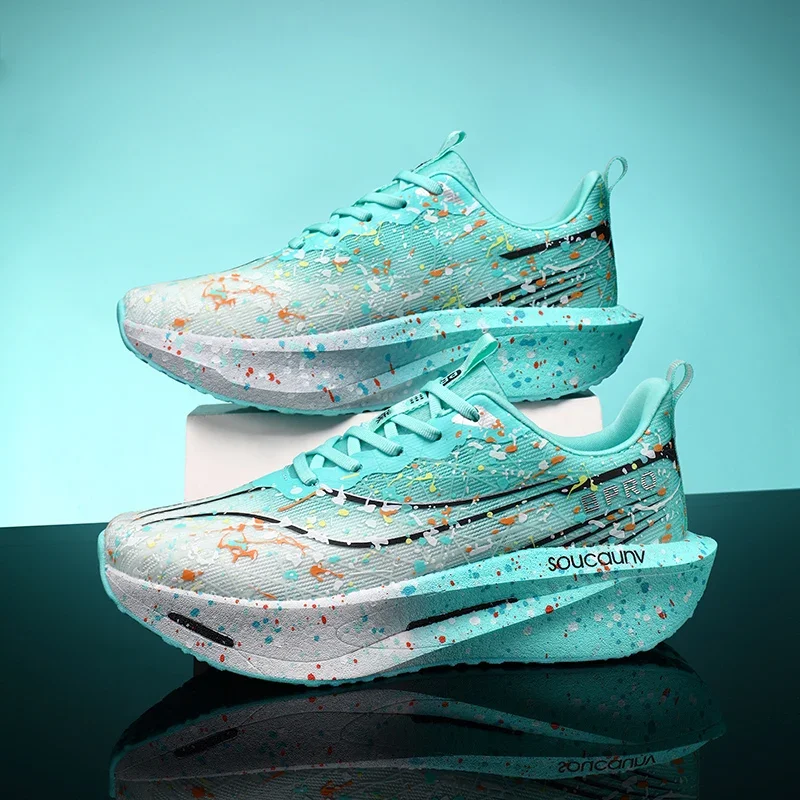 

Marathon Carbon Plate Air Cushion Men Sports Running Shoes Breathable Lightweight Women's Comfortable Athletic Nonskid Sneakers