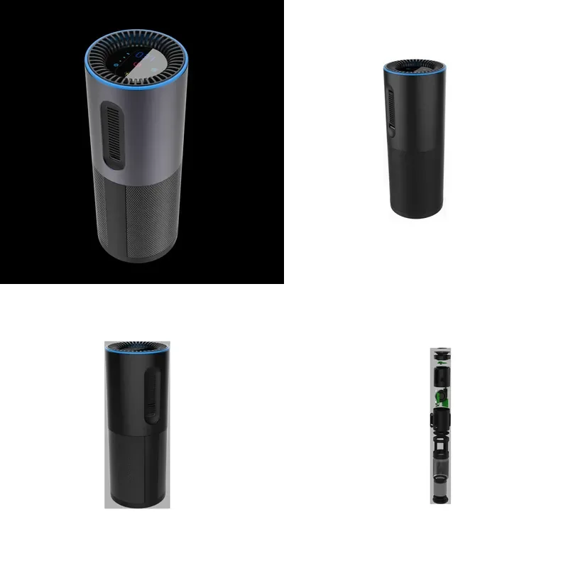

Hot-selling Car Air Purifier with AQI Display Plasma Generator and UVC Light H13 True HEPA Filter for USB or 12V Power Supply