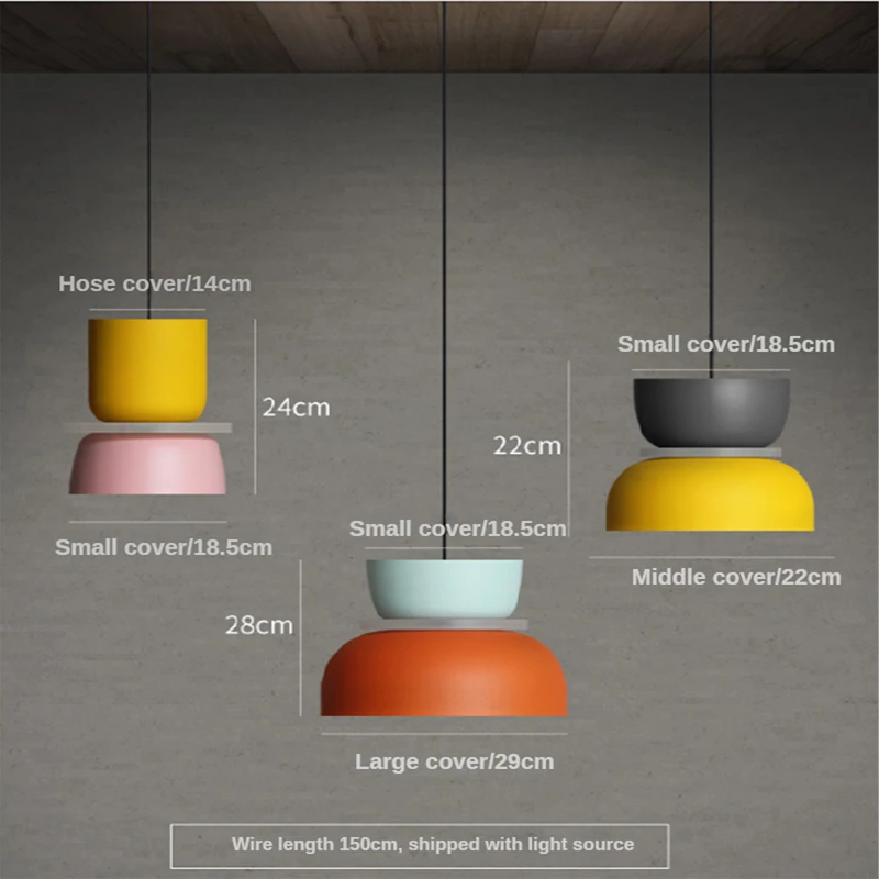 Nowoczesna lampa wisząca z Macaron Led wisząca wisząca do salonu do nauki jadalnia nocna oświetlenie sypialni meble ozdobne domu