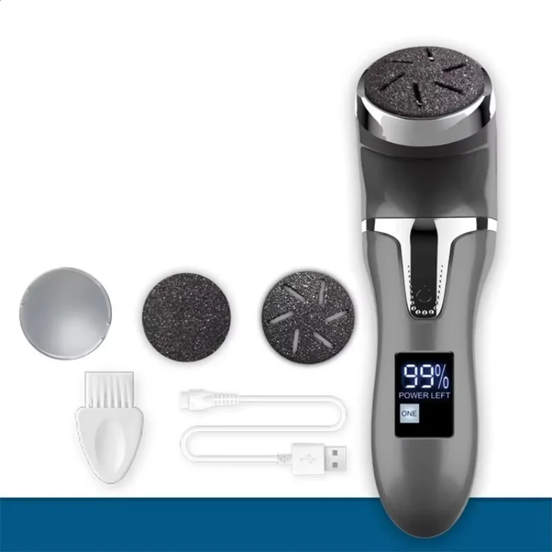 Professional Pedicure Tools Kit USB Rechargeable Electric Foot Scrubber Callus Remover With Vacuum