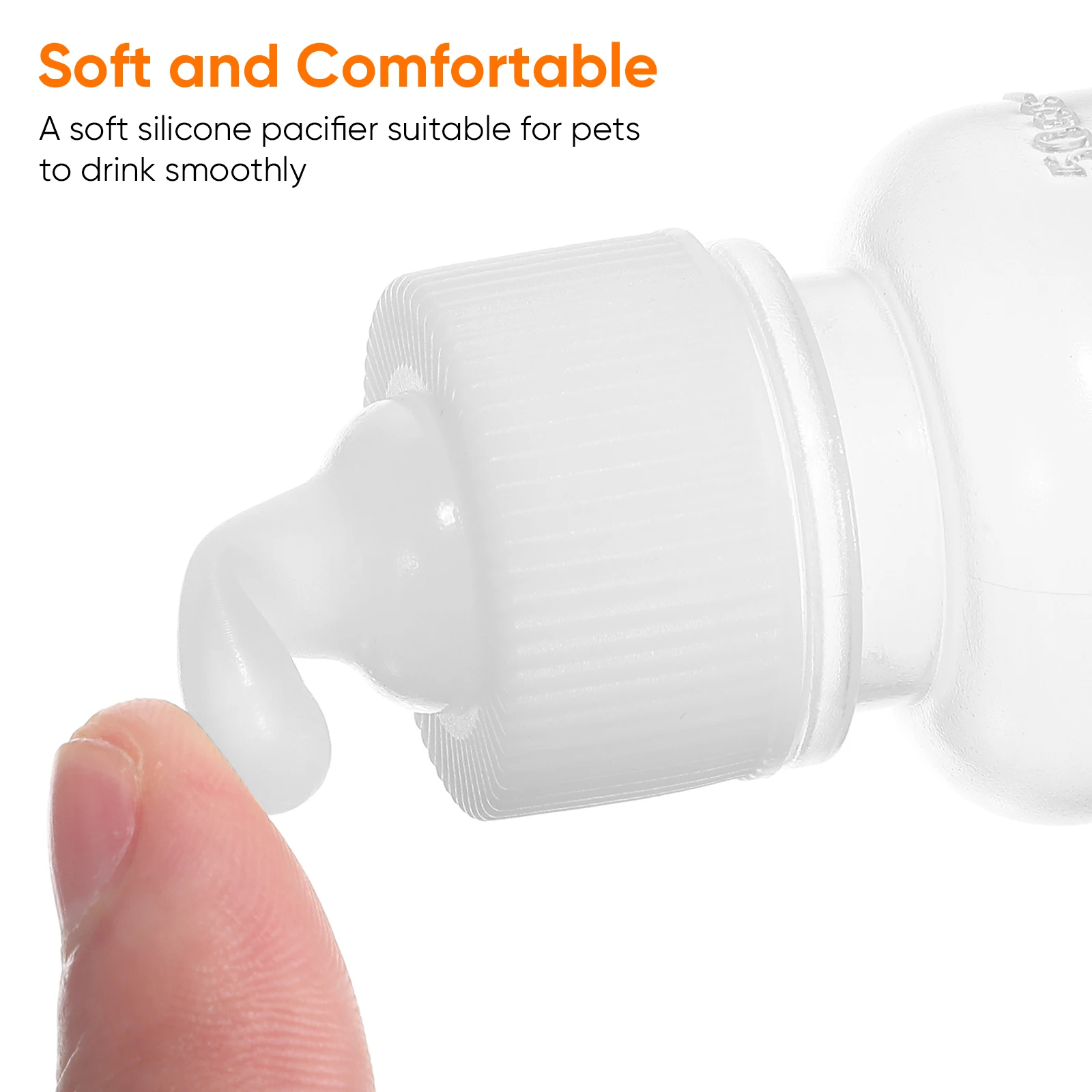 

Bottle Brush Set White Silicone Nursing Tools for Cats Dogs Rabbits Newborn Animals Feeding Kit Replaceable Nipples