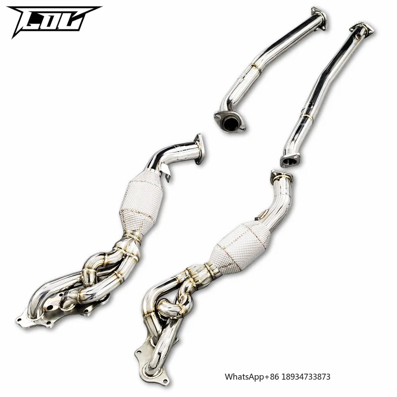 

Exhaust manifold For Lexus LX570 5.7L 2008-2021 Exhaust Downpipe With catalyst Stainless Steel Car Exhaust Muffler Pipe