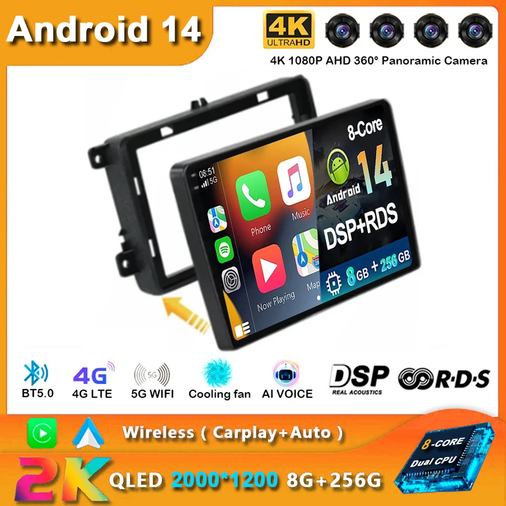 

Android 14 For Volkswagen VW Passat Golf Pole Tiguan Jetta Amarok Car Radio For Skoda Seat Multimedia Video Player Navigation
