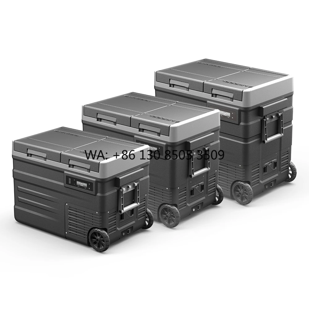 

UD USB Port Auto-defrost AC DC Mini RV Refrigerator 12V Car Freezer Camper Auto Fridge With Wheeling