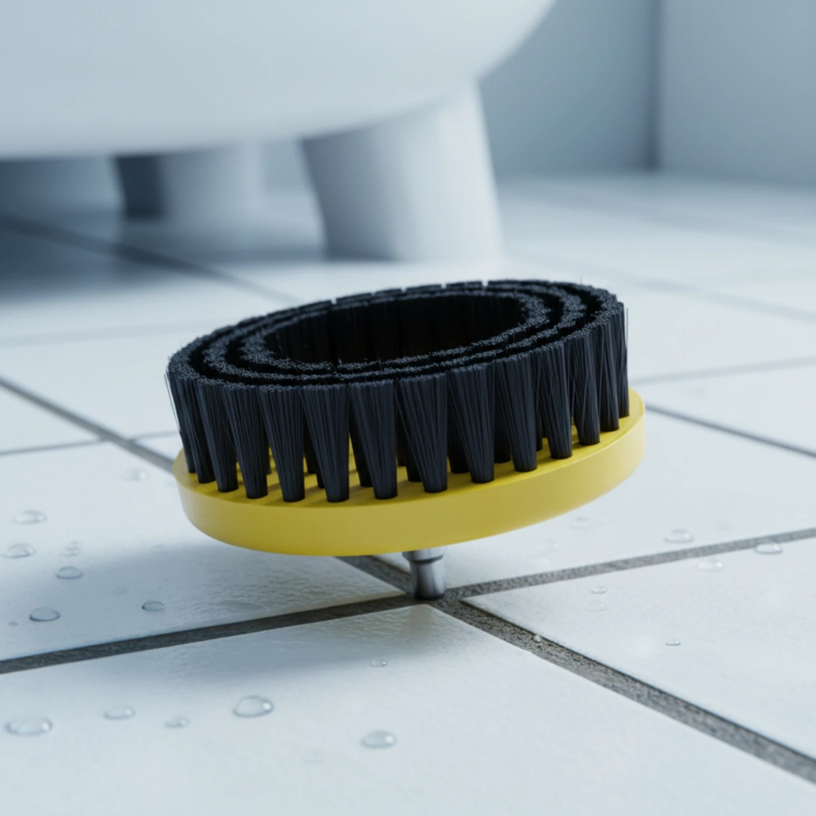 Round Cleaning Brush Head Dense Bristles Circular Brush Head Household Tool Central Opening Multi-Use