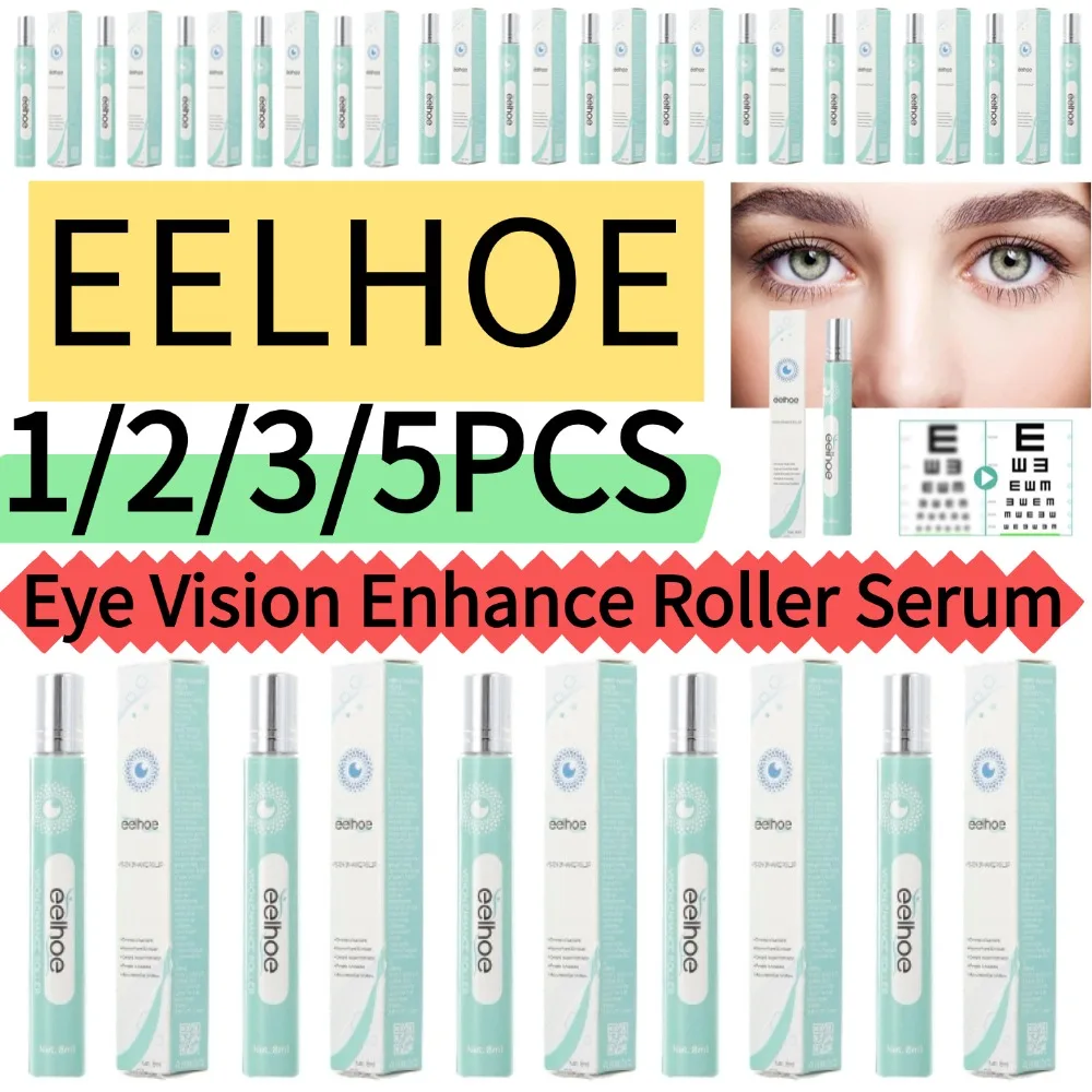 1-5 Stück EELHOE Augenpflege-Roller-Serum zur Verbesserung der Sehkraft, Linderung von Trockenheit und Ermüdung, Förderung der Augengesundheit, Reduzierung von Beschwerden, Lutein-Augenpflege