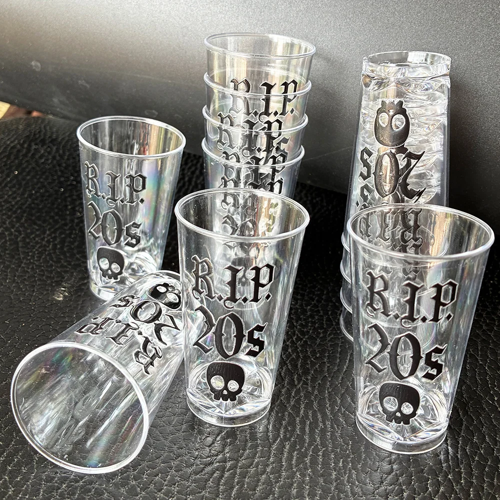 

12 pcs 30th Birthday Shot Plastic Cups RIP 20s Birthday Gifts Her 2oz Shot Best 30 Birthday Gifts Ieda Women 30 Party Supplies