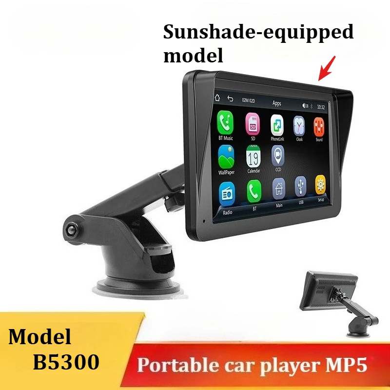 

Портативный автомобильный MP5-плеер с беспроводным CarPlay, Android Auto, функцией зеркалирования экрана, Bluetooth, FM, USB, TF, автомобильное радио, камера заднего вида, автомобильная стереосистема