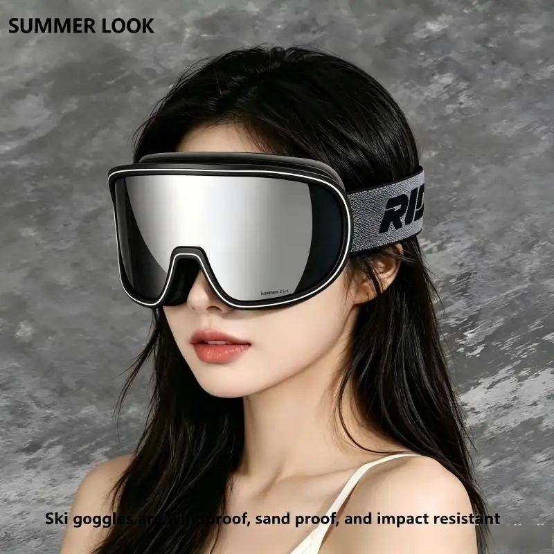 High-Definition Single Layer Anti-Sand Windproof Cycling Goggles UV400 Protection for Outdoor Mountain Climbing Skiing