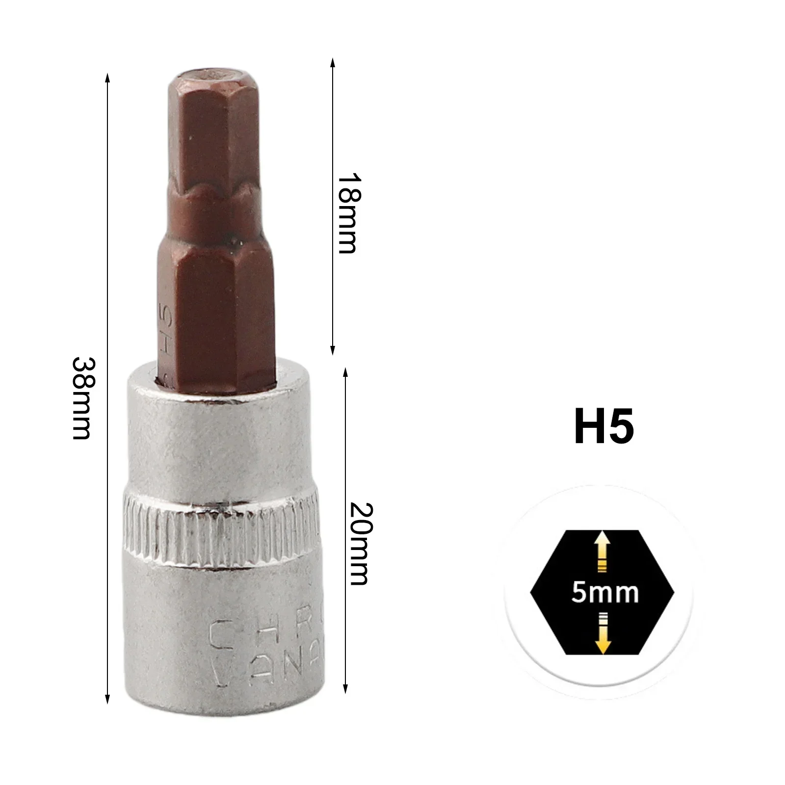 Hex Head Screwdriver Bit H3 H4 H5 H6 H7 H8 1/4 Inch DiameterDrive Socket Ratchet Socket Wrench Adapter Hand Tool