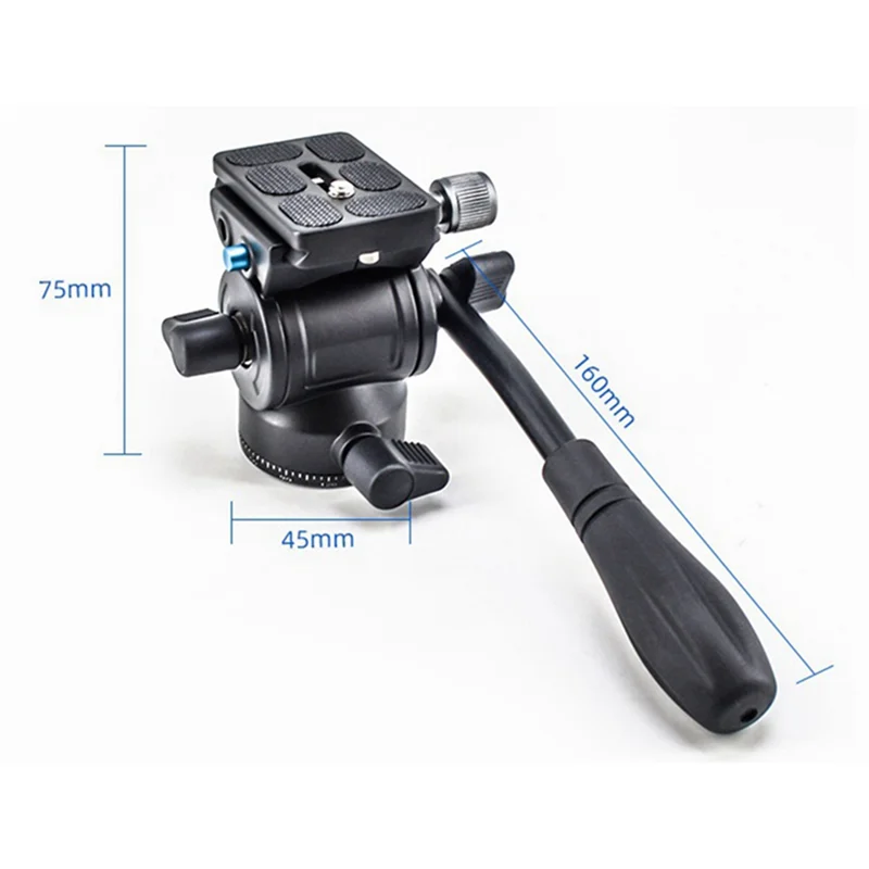 Mini Panoramic Tripod Head Hydraulic Fluid Video Damping Metal Head for Tripod Monopod Camera Holder Stand