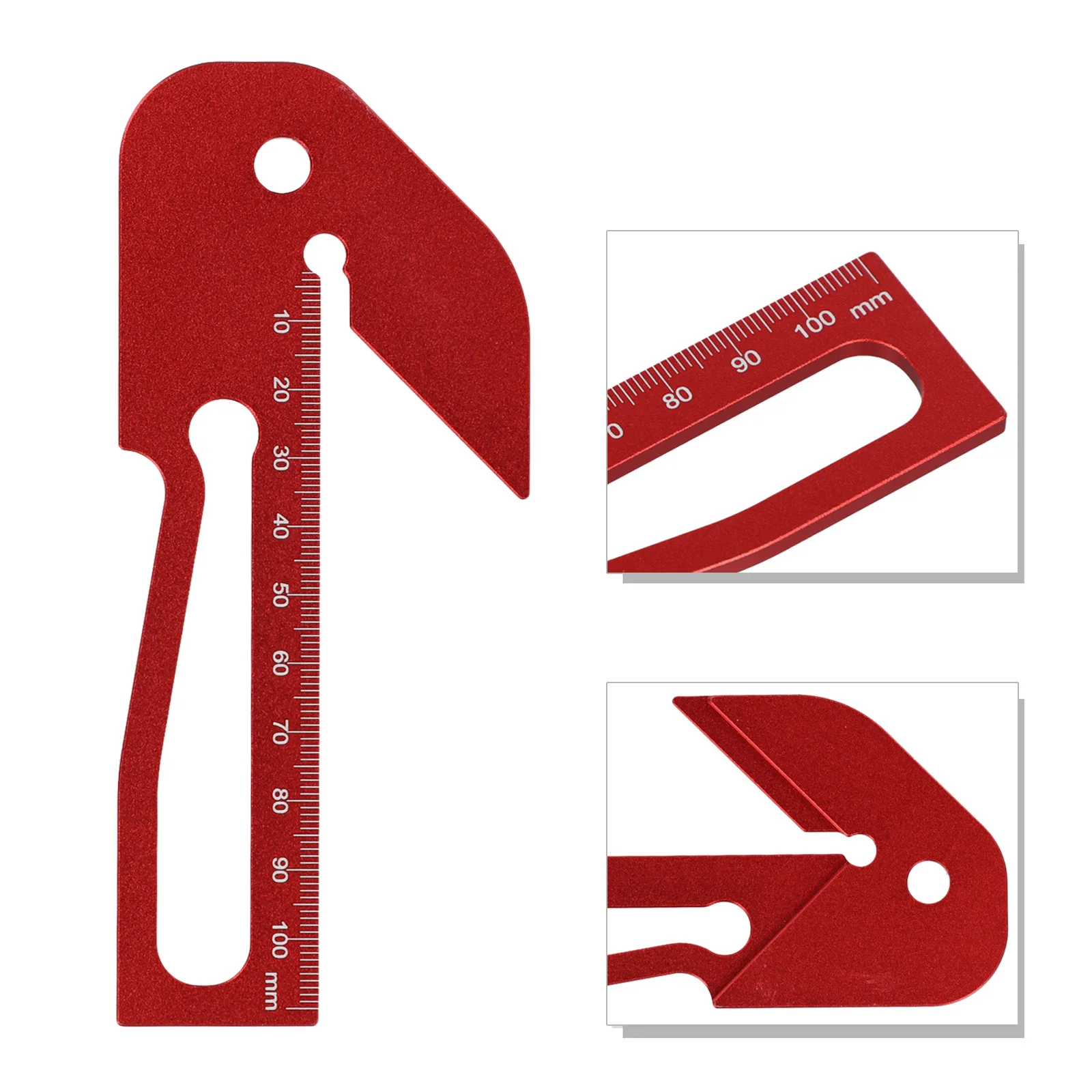 1Pc Ruler Scriber Gauge Center Scribe Measuring Tool Center Finder Woodworking 45/90Degree Right Angle Line Gauge