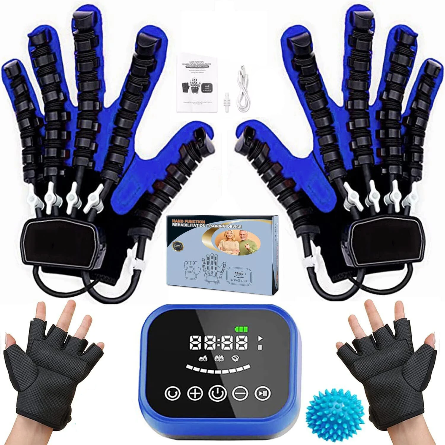 

Rehabilitation Robot Gloves Finger Exercise Stroke Hand Brace Hemiplegia Recovery Splint Hand Glove Mobility Training Equipment