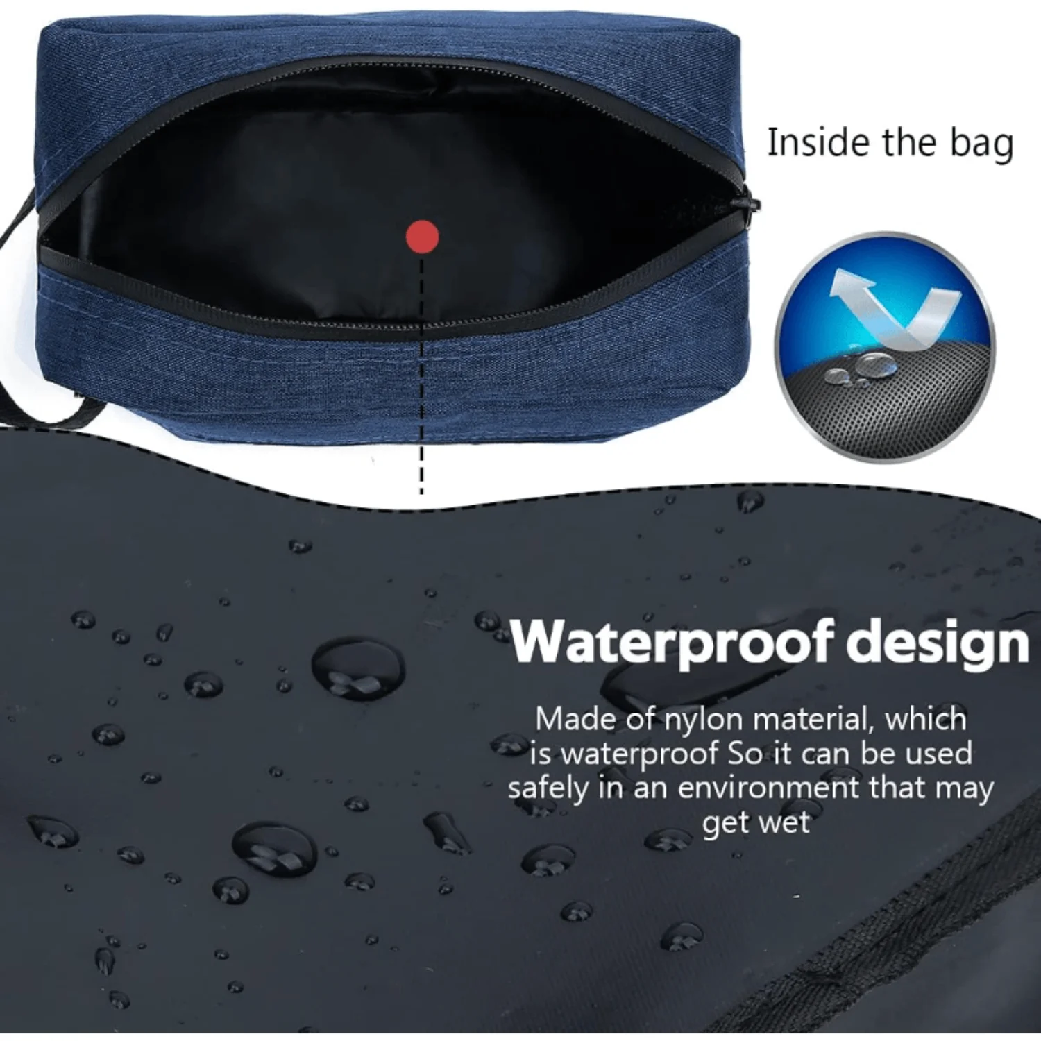 

Travel Toiletry Bag for Women and Men, Water-resistant Shaving Bag for Toiletries Accessories, Foldable Bags with Divider and H