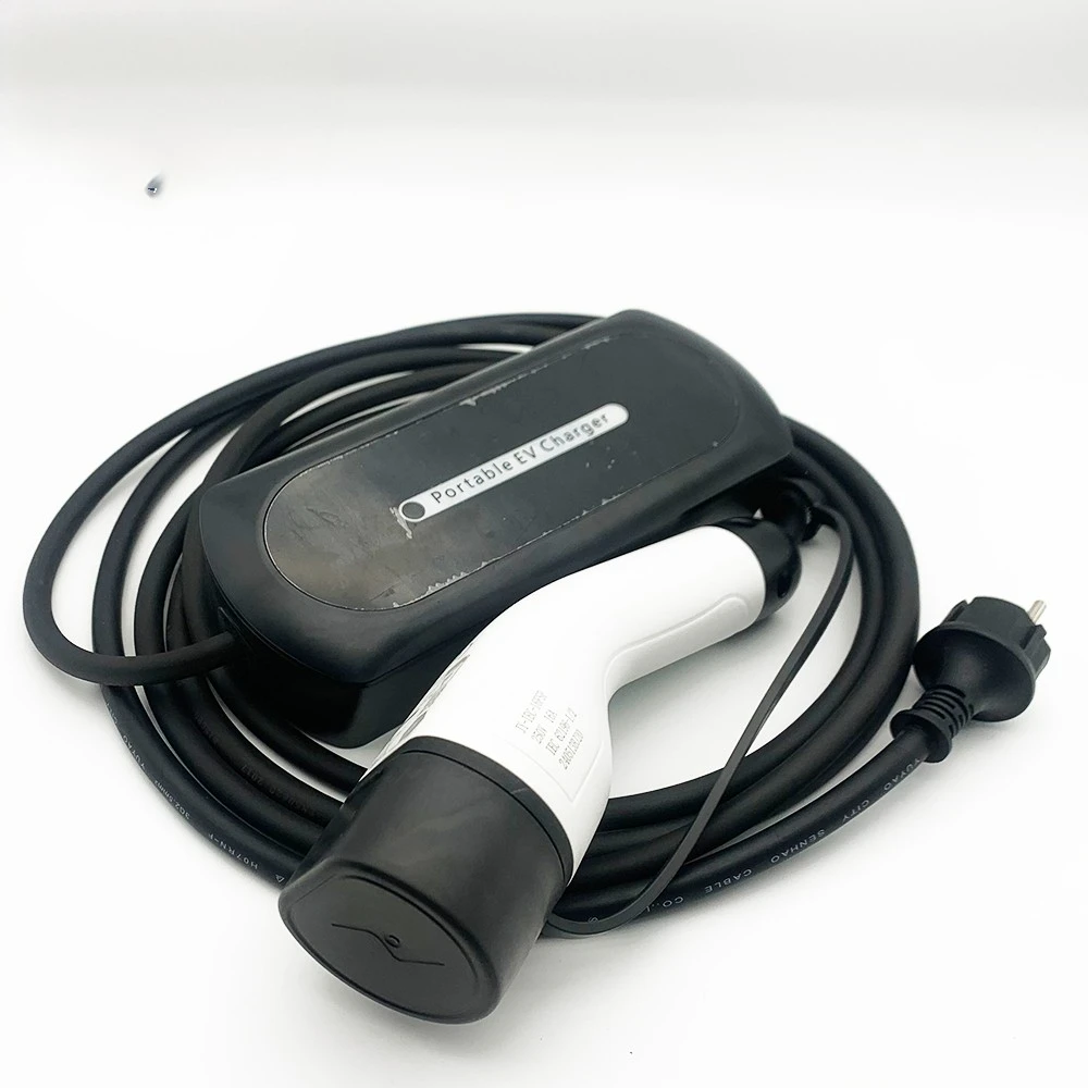 New Energy European Standard Charging Gun Car Charger 7kw Portable Ground Wire-free Charging Cable 4.5m Cable