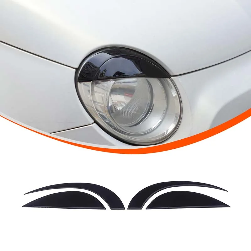 

Car Front Headlight Eyebrow Sticker Front Light Trim Sticker Light Eyebrow Decoration Real Carbon Fiber For Fiat 500 2007-2015