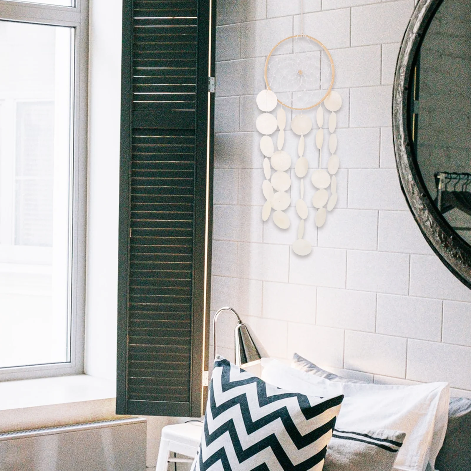 

Shell Wind Chime Handmade Dreamcatcher Pendant For Patio Garden Bedroom Outdoor Decor Seashell Hanging Decoration Ocean Wind