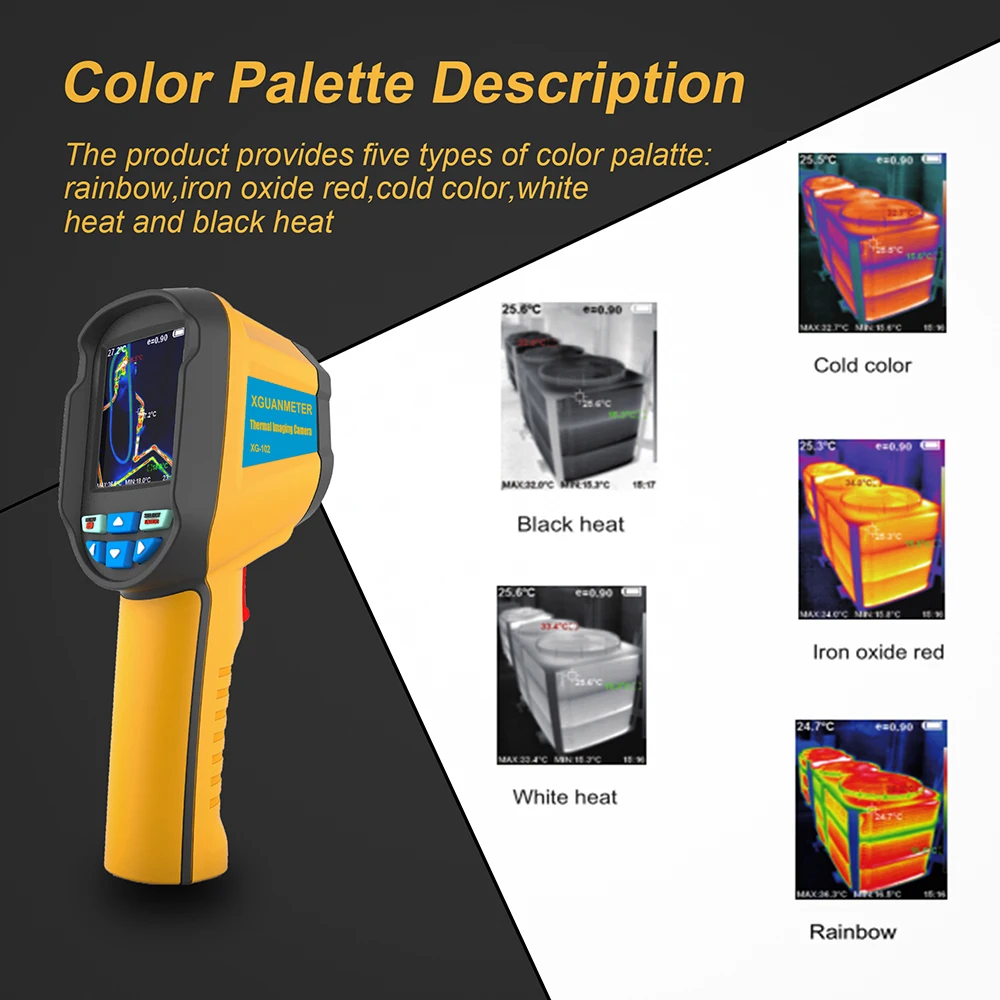 Professional Handheld Thermal Imaging Camera 2.4" XG-102 Portable Infrared Thermometer IR Thermal Imager Infrared Imaging Device