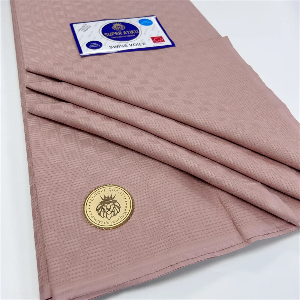 2025 Atiku Malzeme % 100% Pamuk Dantel İsviçre Vual Dantel İsviçre Yumuşak Kaliteli Afrika Atiku Kumaş Erkekler ve Kadınlar Için Kumaş