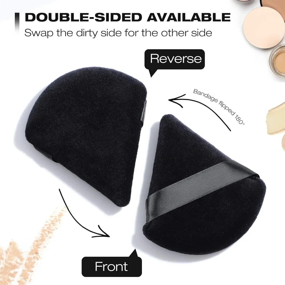 1/3/5/6/12Powder Puff Face Makeup Soft velvet Triangle Powder Puff For Loose Powder Setting Powder Makeup Foundation Beauty Gift