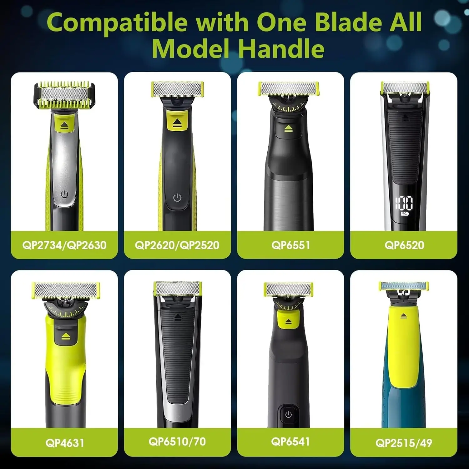 YUKU Nose Hair Trimmer Replacement Blade Heads for Philips One Blade QP2520 QP2515 QP2630 QP6510 QP6520 QP6530 Beard Trimmer image 4