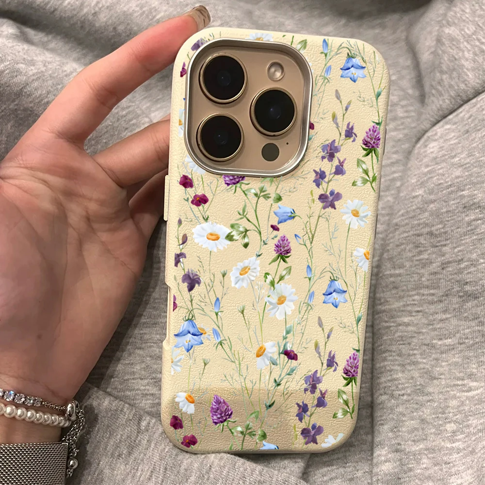 Pastel Wildflower Print Phone Case For Samsung Galaxy A57 A56 A55 A54 A37 A36 5G S26 Ultra S25 Plus S24 FE S23 Shockproof Cover
