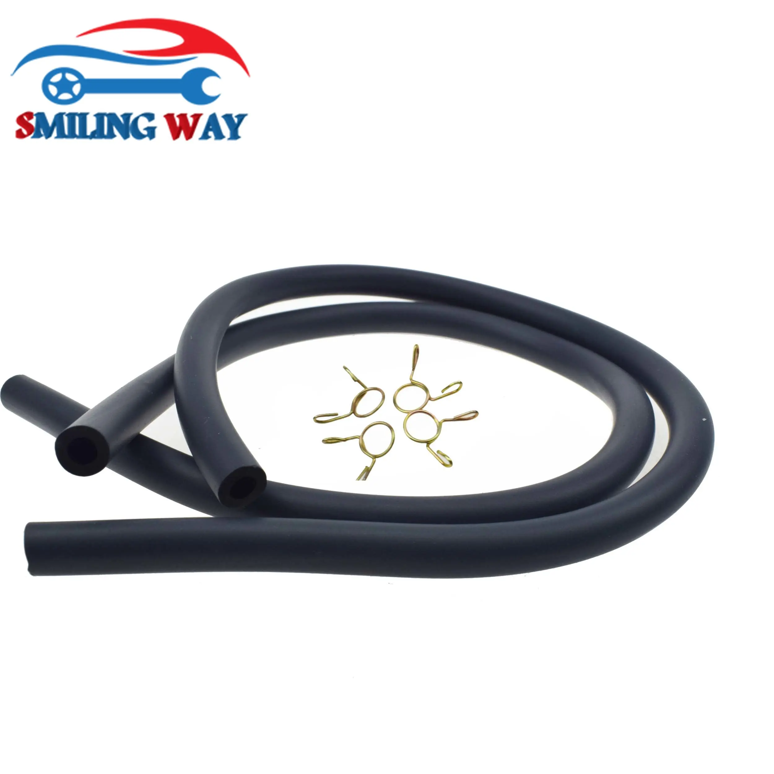 5.5mm Carburetor Rubber Fuel Tank Hose Line + Spring Clip Clamp For Honda CT ATC CT70 CT90 CT110 ATC110 ATC200 CB CL CJ CM