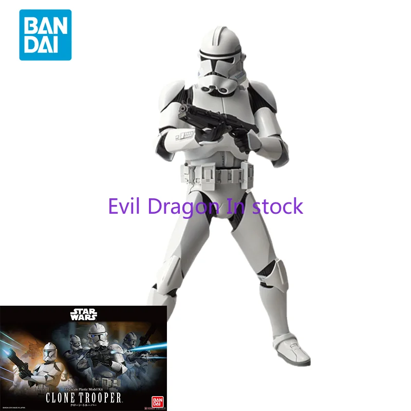 

Bandai Original STAR WARS Anime Model 1/12 CLONE TROOPER Action Figure Assembly Model Toys Collectible Gifts for Children