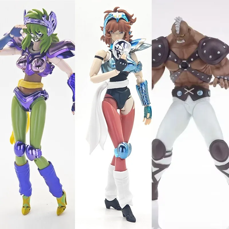 Em Estoque: Coleção de Figuras de Ação em Metal Fundido Myth Cloth EX Saint Seiya - Ophiuchus, Shaina, Aquila, Marin, Cassios