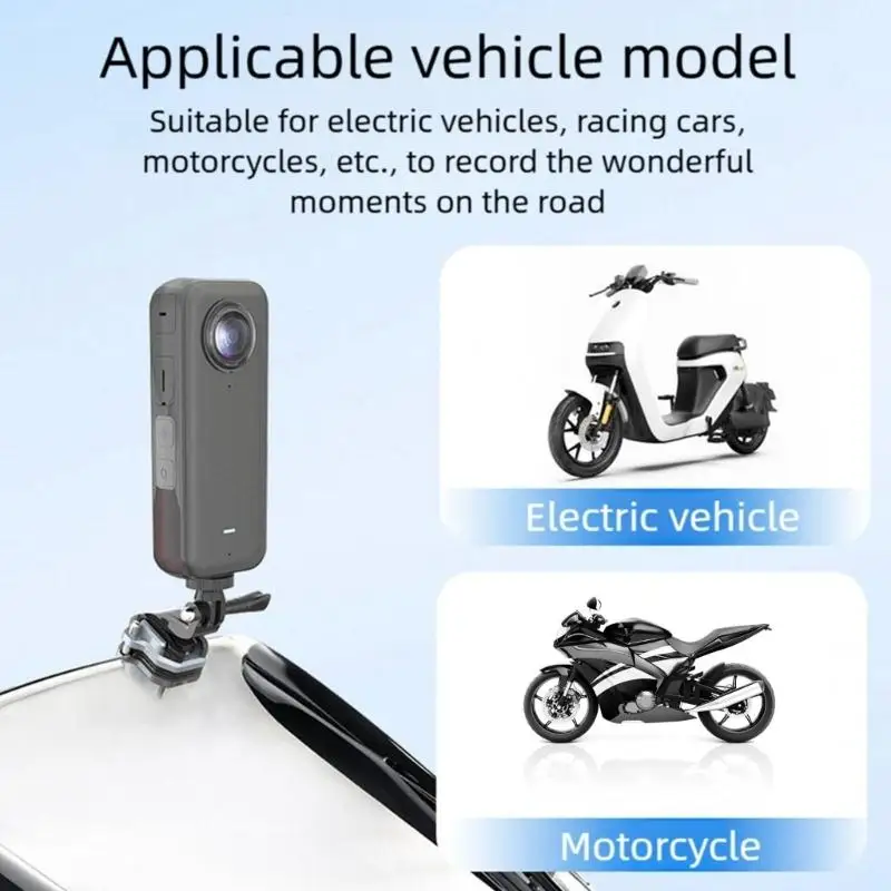 Universal Motorcycle Windshield Mount Adjustable Metal Brackets for Riding Use D2RC
