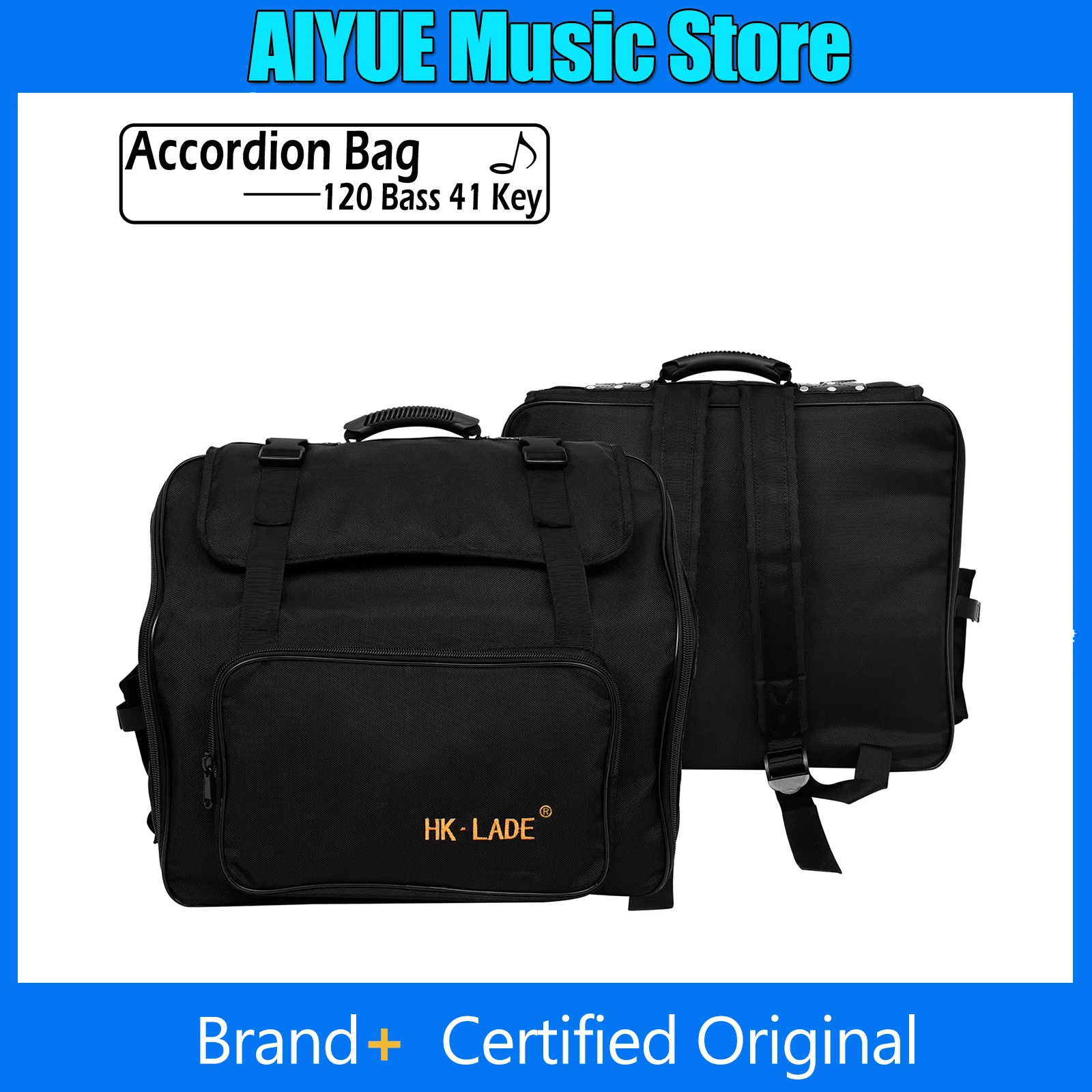 

Accordion Bag 41 Keys 120 Bass Black Cotton Oxford cloth Waterproof Bag Professional Keyboard Musical Instruments Accessories