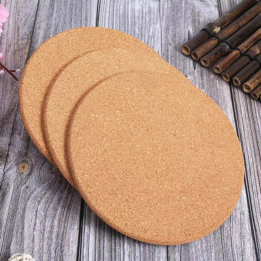 

10 Pcs Flower Pot Mat Round Cork Coasters 190mm Non Slip DIY Pads Plant Tray Saucer Absorb Water Protect Furniture Garden Pots