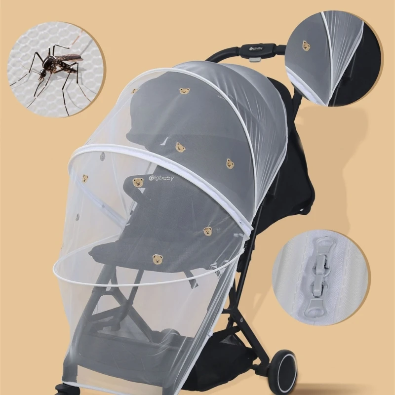 Carrinho bebê mosquiteiro capa completa carrycot net capa acessórios para carrinho bebê