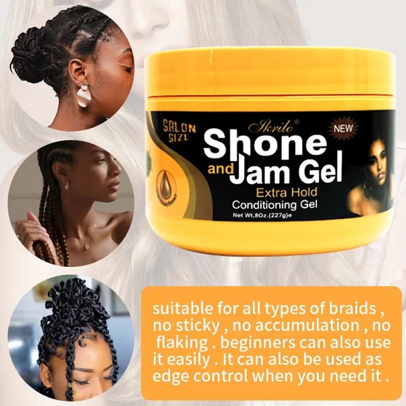 Edge Control Wax for Women Strong Hold Non-greasy Covering Gray Hair Edge Styling Gel for Black No Flaking Hairstyles Pomade