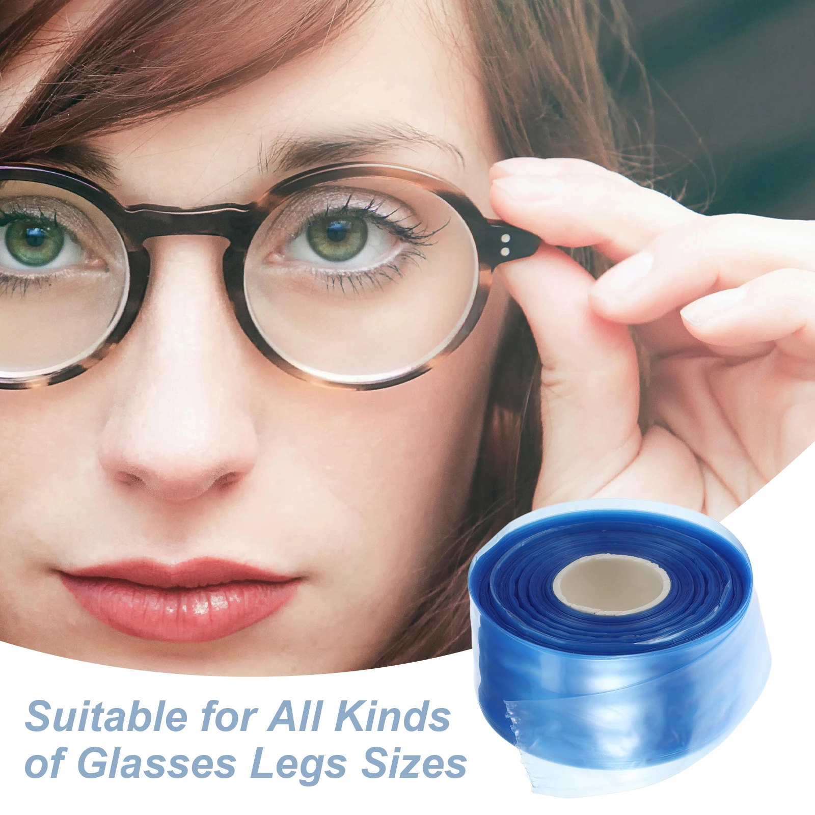 Housses de protection de lunettes en PVC, ajustement universel, manchon léger pour la coiffure, housses de protection de lunettes bleues