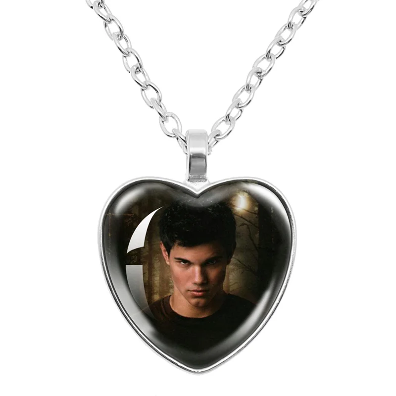Movie Bella Edward Jacob Renesmee Pendant Necklace Glass Cabochon Twilight Character Chain Girl Women Fashion Jewelry