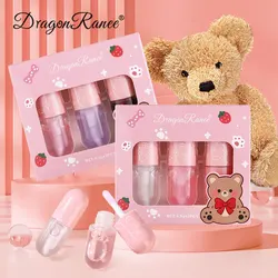Cute Bear Lipstick Hydrating Lip Glow Oil Moisturizing Lip Gloss Set Makeup Tinted for Lip Care&Dry Lip,Ideal Gift For Festival