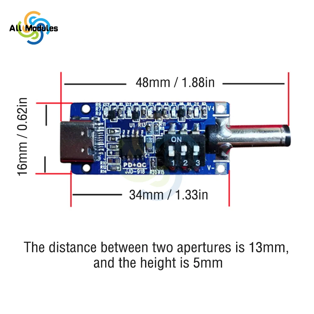 USB-C typu C PD2.0 3.0 do DC USB wabik szybkie ładowanie wyzwalacz sonda detektor moduł ładowania