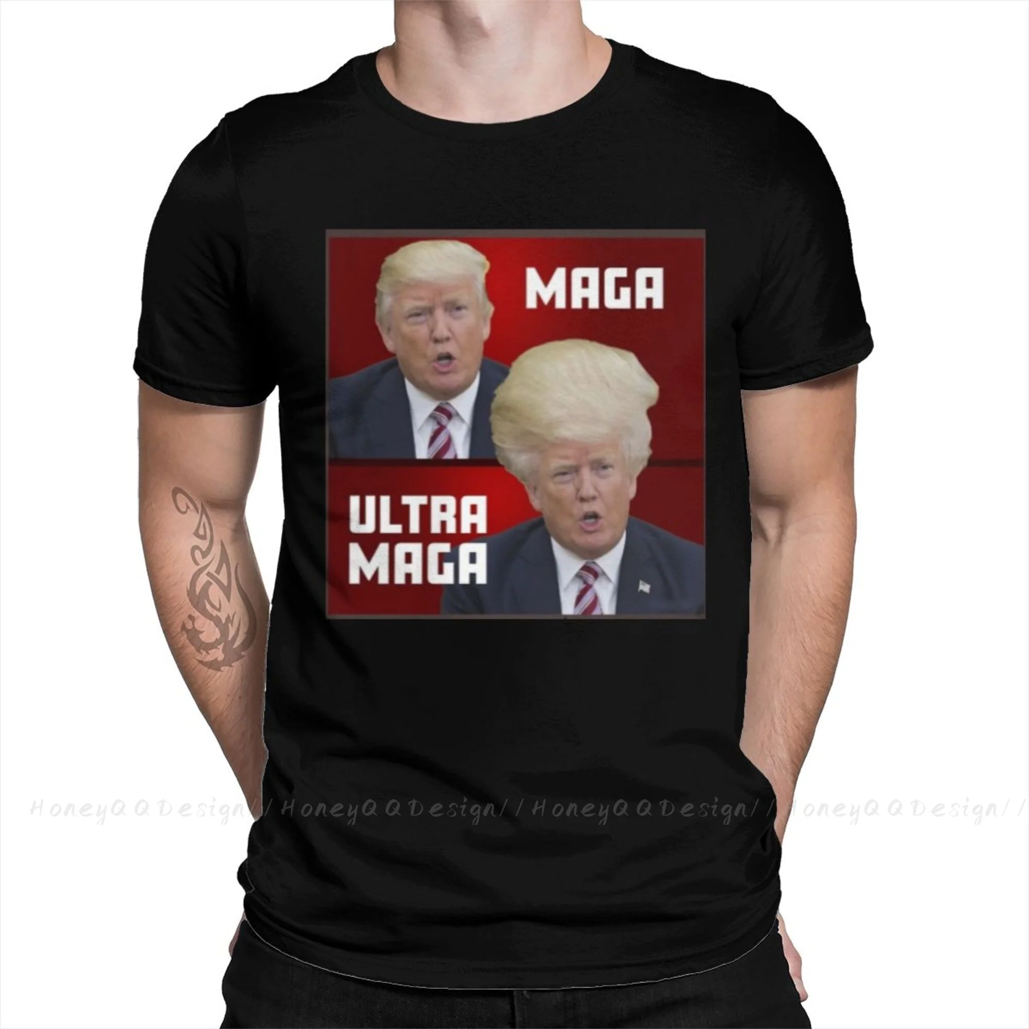 Men Make America Great Again TShirt Ultra Maga Donald J Trump Pure Cotton Tees Harajuku Short Sumer Sleeve Adult Shirt Gift