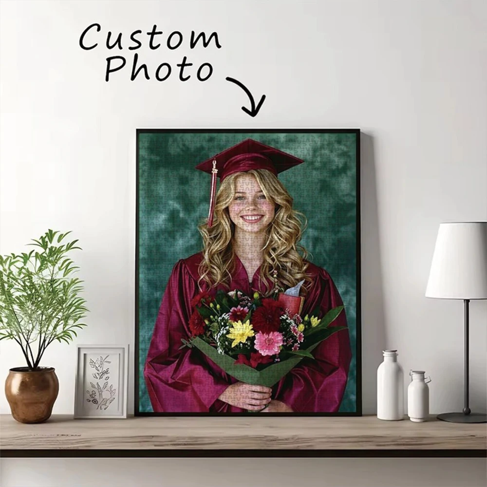 35/300/500/1024pcs Personalized Custom Photo Puzzle Graduation Photo Education Puzzle Toy wooden Puzzle