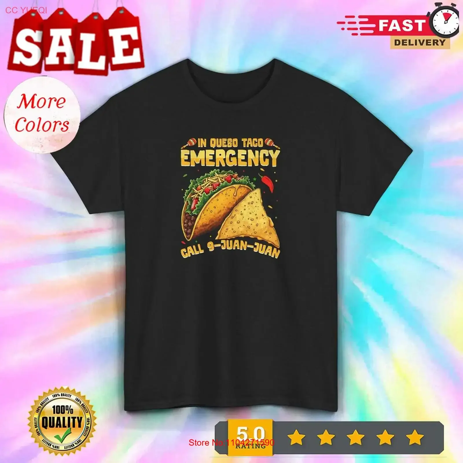 Taco Emergency T Shirt Funny Mexican Food Lover Queso Nachos S 5XL vintage Washed Unisex streetwear Breathable Stylish graphic