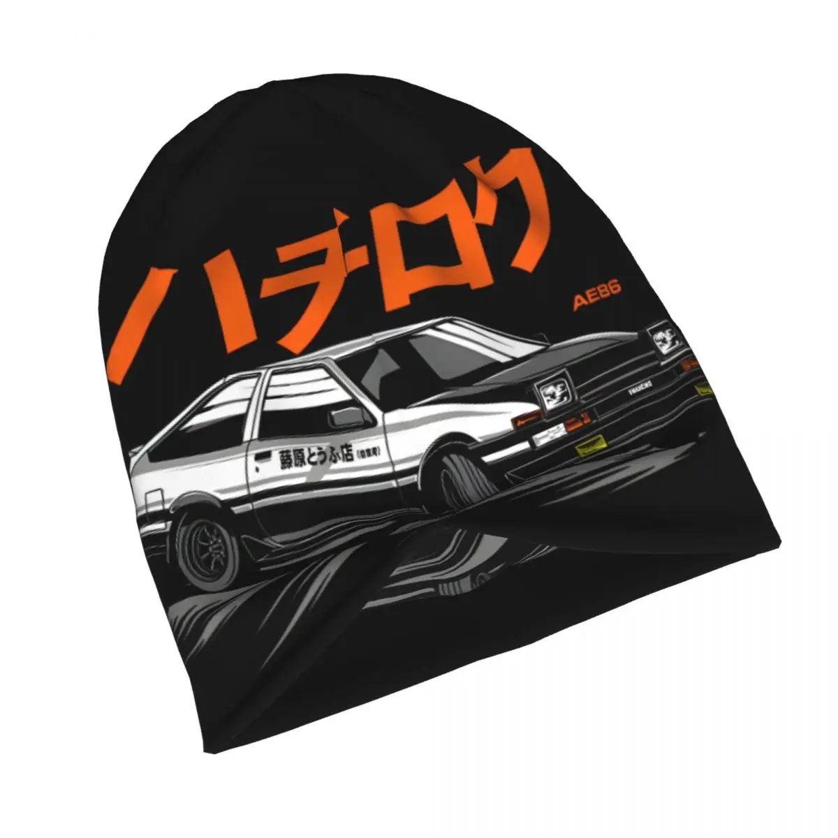 Initial D Skullies Beanies Caps Hachiroku Eight Six Thin Hat Autumn Spring Bonnet Hats Men Women's Hip Hop Ski Cap