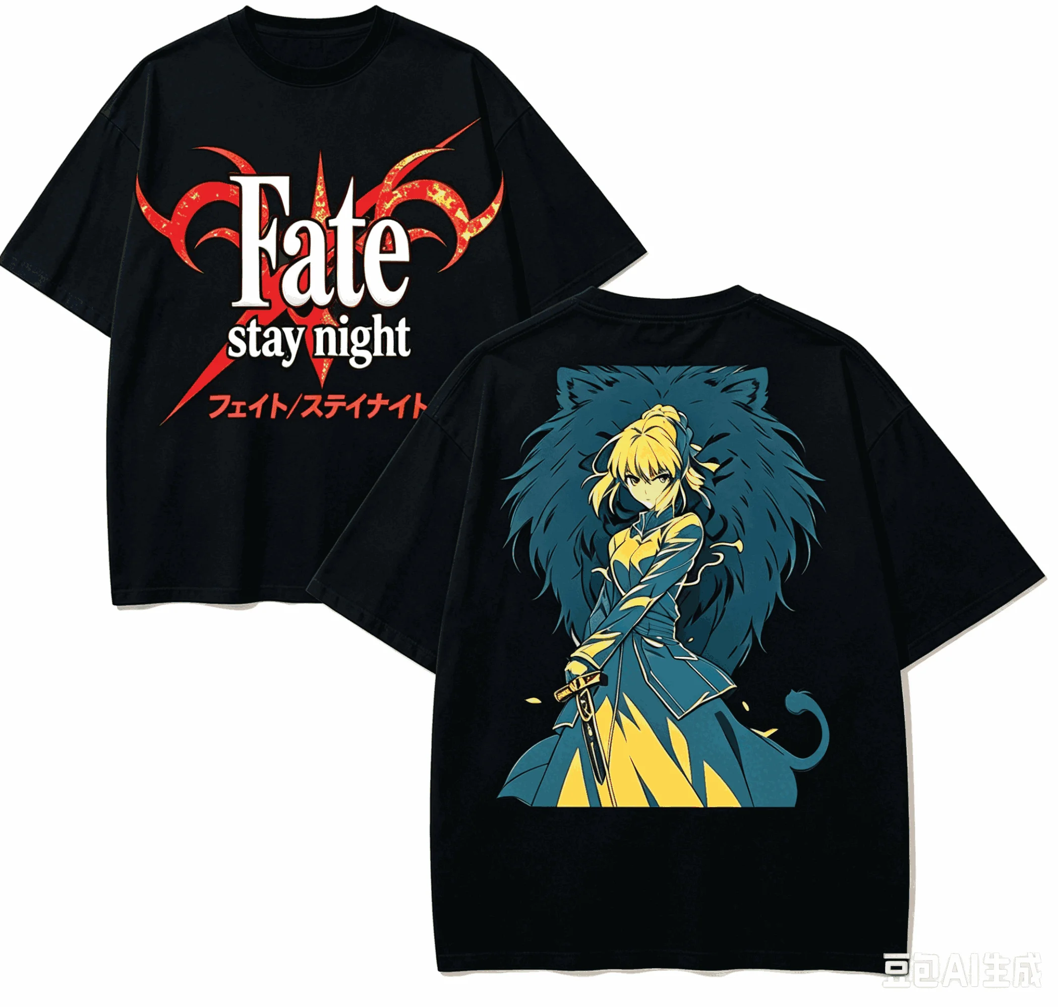 Fate stay  night Anime Lover T-shirt Harajuku Cotton New Model High Street Oversized Unisex Short Couples Streetwear Trendy soft
