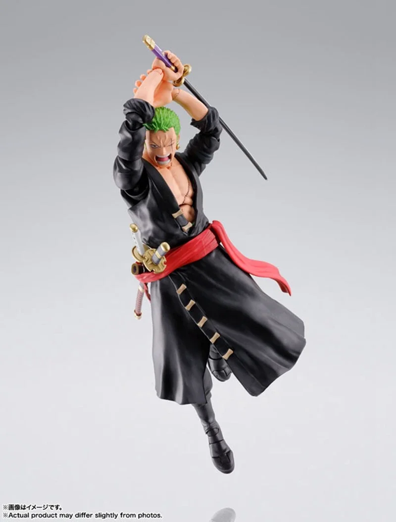 100%Original Bandai ONE PIECE S.H.Figuarts Raid on Onigashima Roronoa Zoro Action Figure Gifts Collectible Model Toys Ornaments