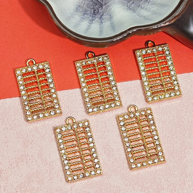 20PCS SET Heshajin New Style Color-Retaining Abacus Pendant Handmade diy Necklace Bracelet Water Material Jewelry