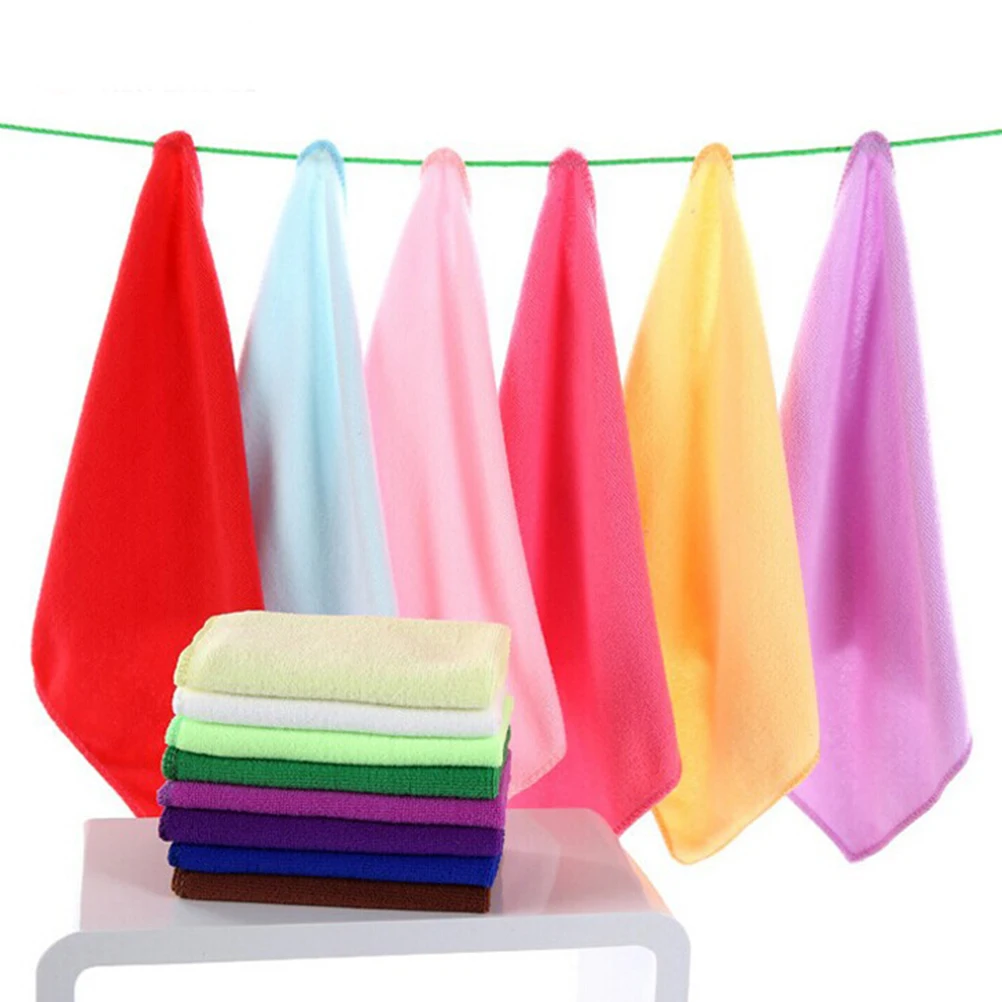 

50pcs Microfiber Cleaning Cloth Ultra Soft Absorbent Towel For Car Window Glass Furniture Kitchen Bathroom Shine Microfiber
