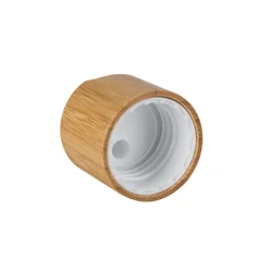 Bamboo Wooden Cap Plastic Disc Cap Top Lid for Shampoo Squeezable Bottle Bamboo Disc Top Cap for Lotion Bottle Accessories